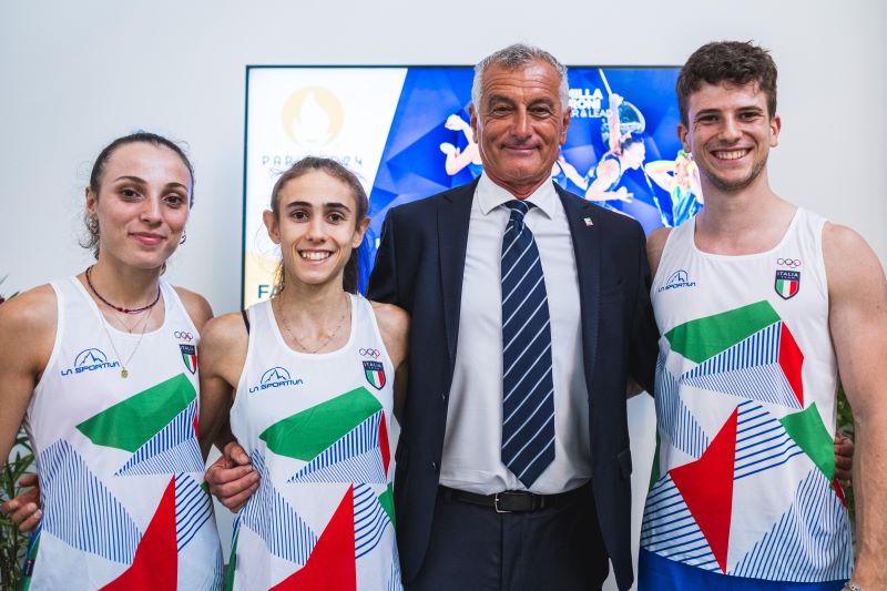 Da sinistra: Camilla Moroni, Laura Rogora, Davide Battistella e Matteo Zurloni